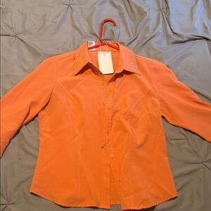 Orange Button Down Shirt